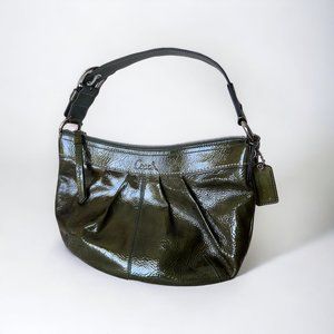 Coach Olive Green Metallic Limited Edition Shoulder Handbag